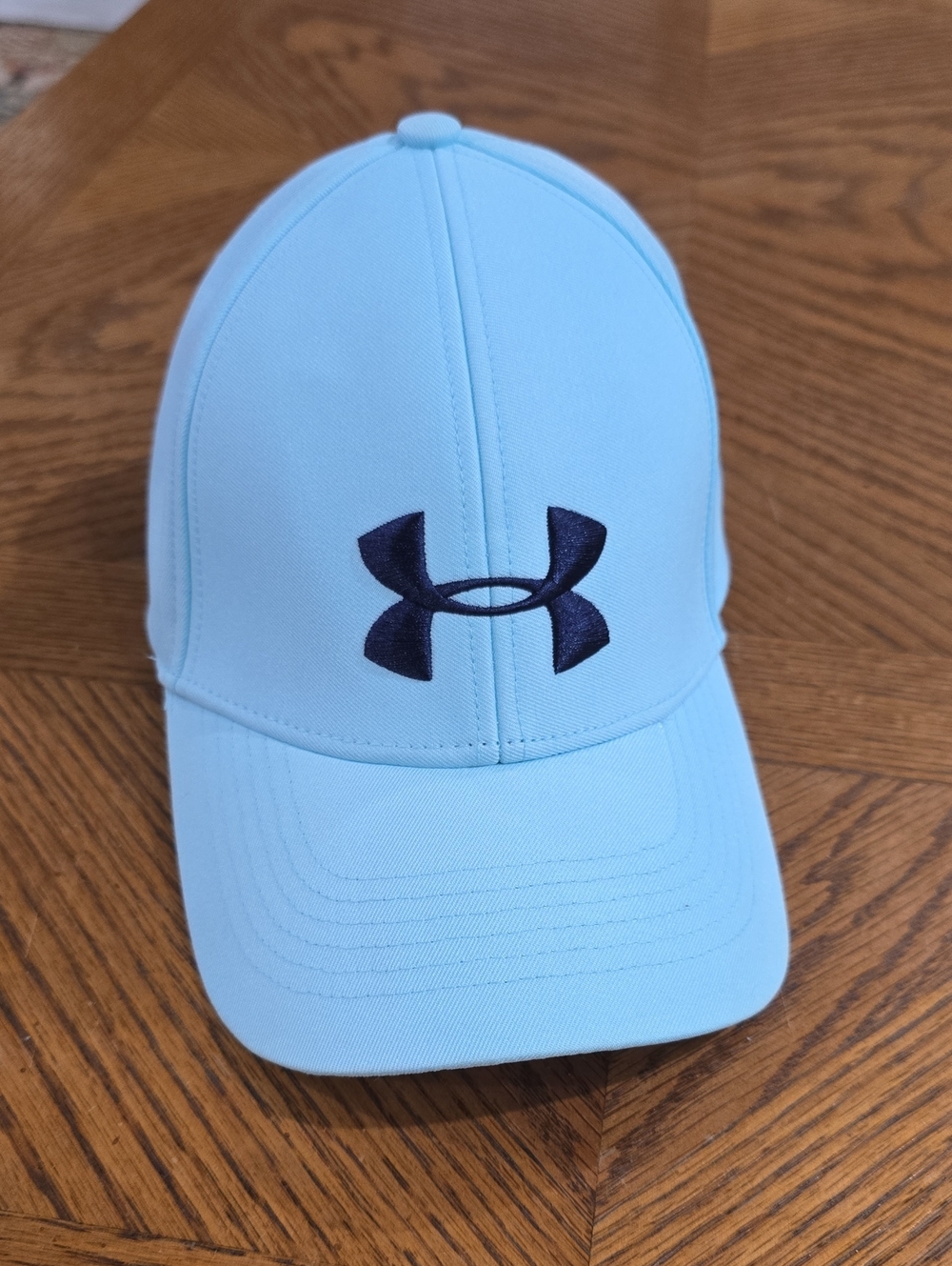 Under Armour Kids Baby Blue Baseball Cap with Navy Logo